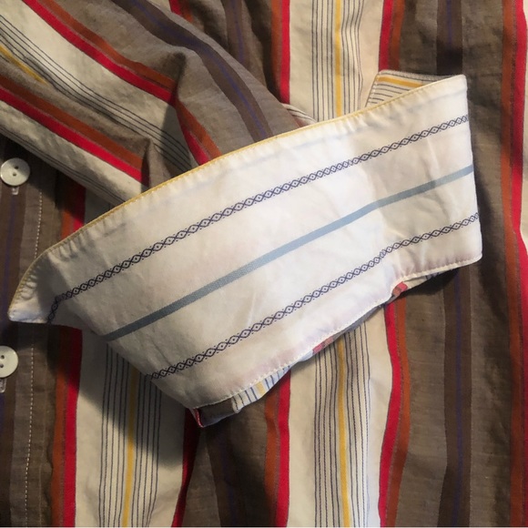Men’s Long Sleeve Button Down Shirt with nice contrasting stripes. - Picture 9 of 11